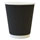 CUPS 12oz TRIPLE WALL RIPPLE BLACK